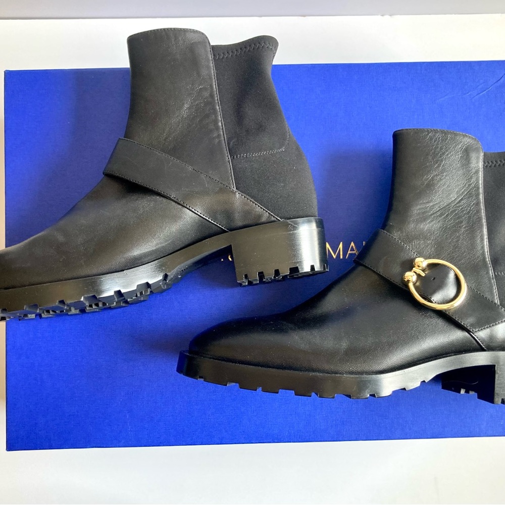 Stuart Weitzman Luxering black leather boots 8.5 - Picture 9 of 12